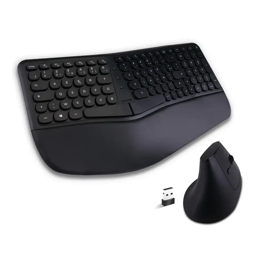 AD ADVANCE Smart Ergo Combo · Pack de teclado y ratón inalámbrico ergonómico