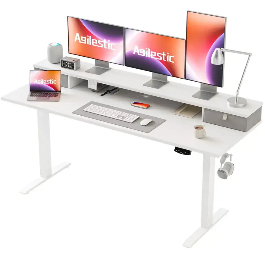 Agilestic · Escritorio elevable eléctrico 160 × 60 cm con 2 cajones