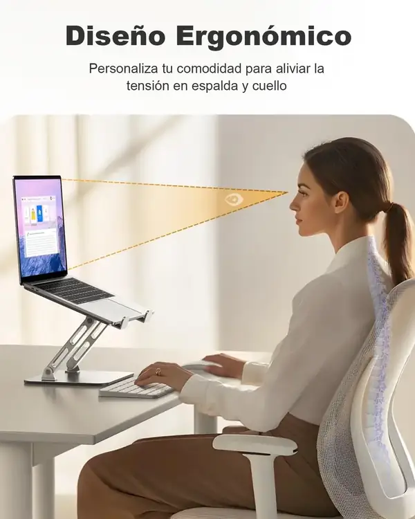 Babacom · Soporte elevador para portátil con altura y ángulo regulables — vista 2