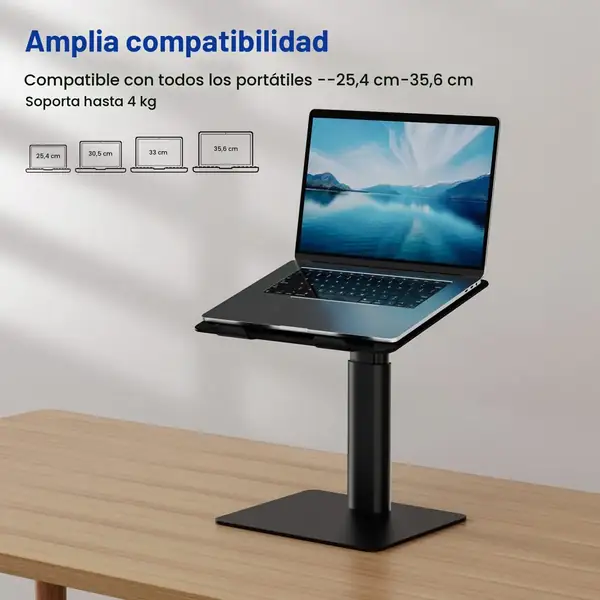BESIGN LSX6 · Soporte de portátil de aluminio con altura de 24,5 a 37,5 cm — vista 3
