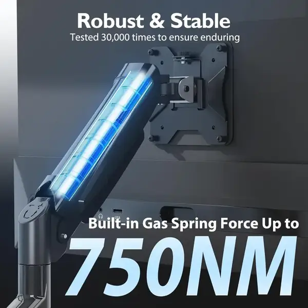 BONTEC · Brazo para dos monitores con resorte de gas, 13-32 pulgadas — vista 3