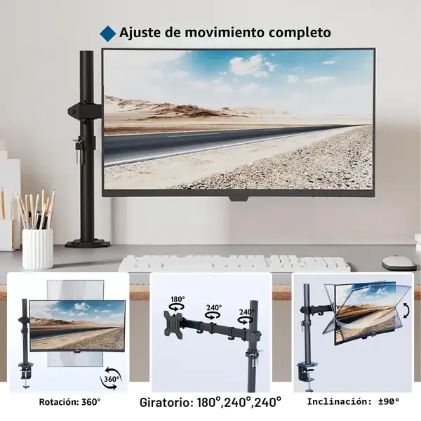 BONTEC · Brazo de monitor individual 13-32" con altura de 42,5 cm — vista 2