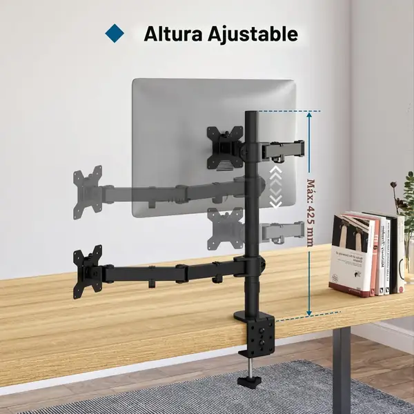 BONTEC · Soporte 2 en 1 para monitor y portátil, 13-27 pulgadas — vista 4