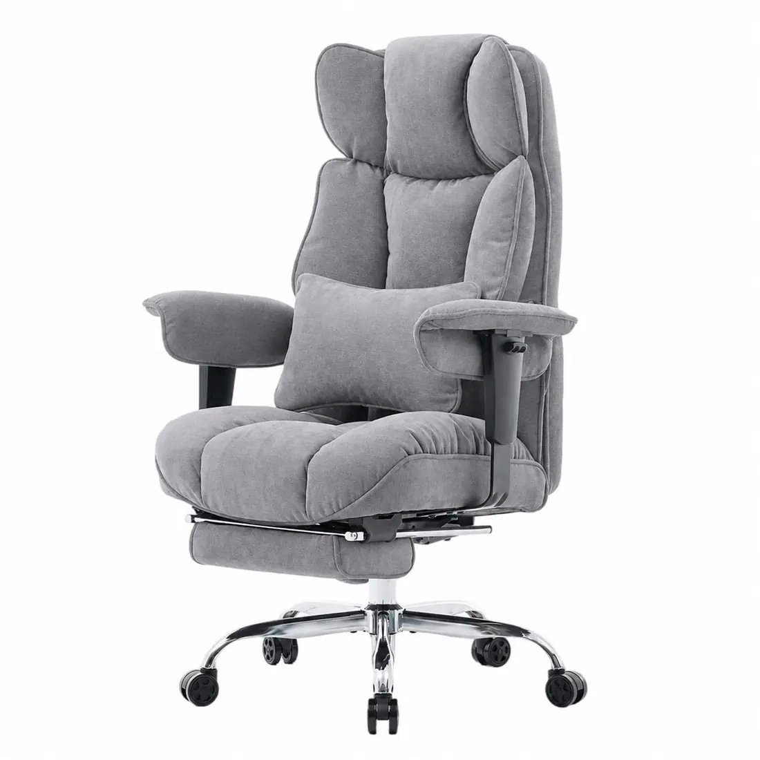 Efomao · Silla de oficina acolchada reclinable con reposapiés