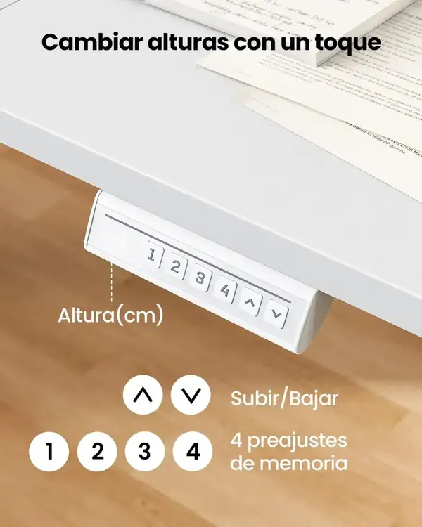 ErGear ESD86W · Escritorio elevable eléctrico 120 × 60 cm — vista 5