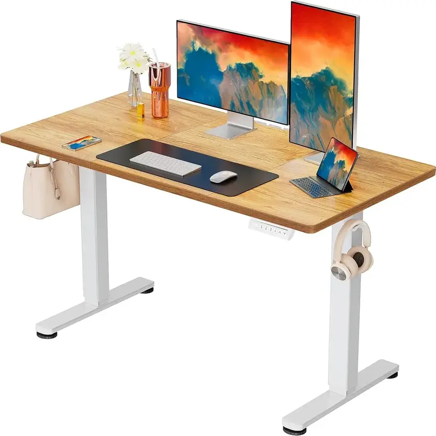ErGear · Escritorio elevable eléctrico 120 × 60 cm nogal oscuro