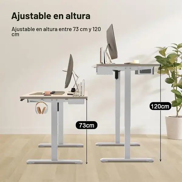 Homall · Escritorio elevable eléctrico 160 × 70 cm con puerto USB — vista 4