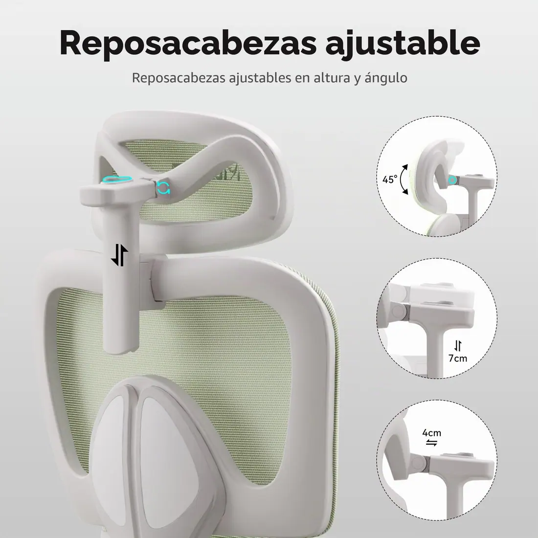 MUSSO · E600 SE, silla ergonómica con reposapiés y lumbar adaptativo — vista 3