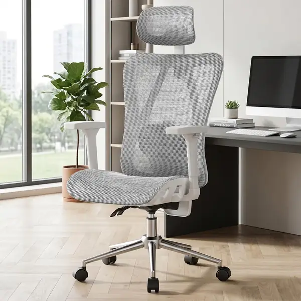 naspaluro · Silla ergonómica de malla con respaldo en 3 posiciones y 150 kg — vista 2