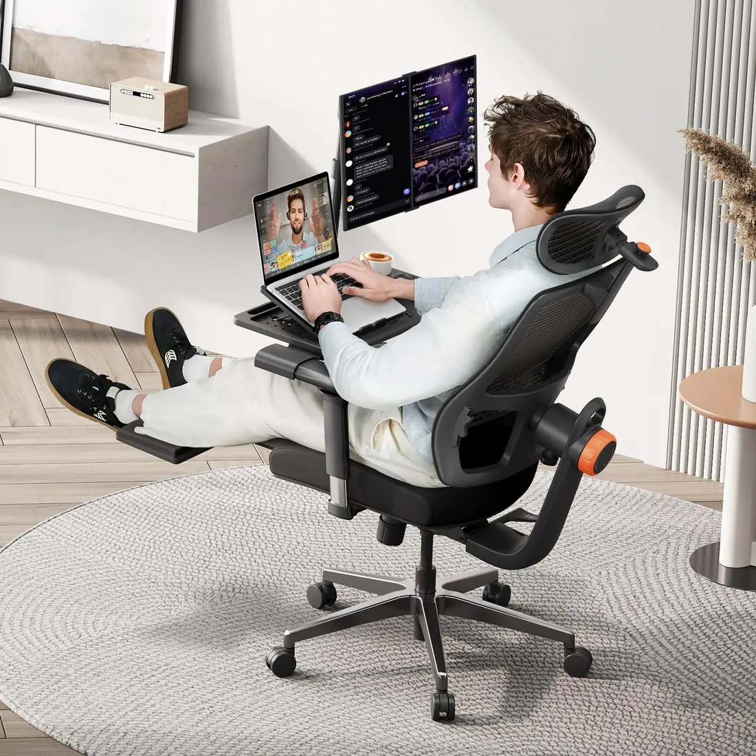 Newtral · MagicH-BPRO, silla ergonómica con bandeja para portátil — vista 2