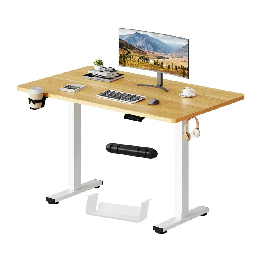 SANODESK · Escritorio elevable eléctrico 110 cm con tablero entero