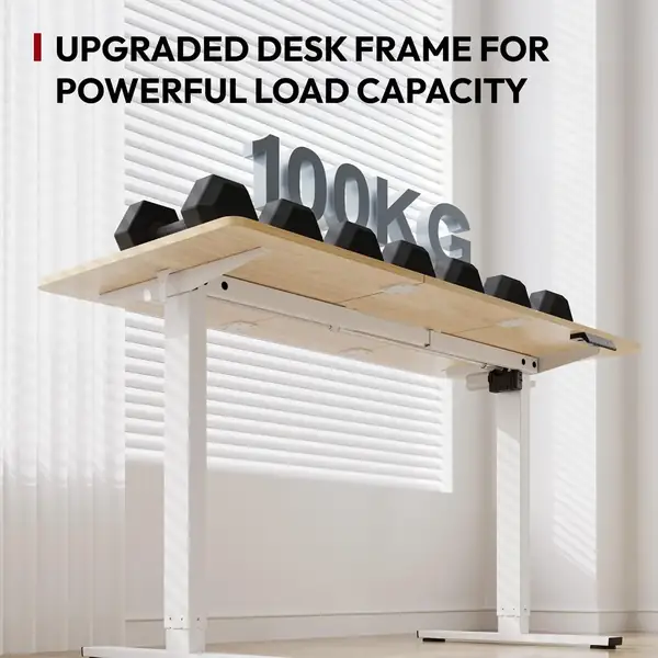 SANODESK · Escritorio elevable eléctrico 110 cm con tablero entero — vista 4