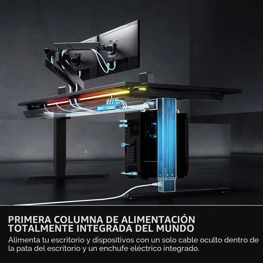 Secretlab · Magnus Pro, escritorio elevable con superficie magnética — vista 3