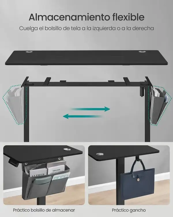 SONGMICS LSD136B01 · Escritorio elevable eléctrico 160 × 70 cm — vista 5
