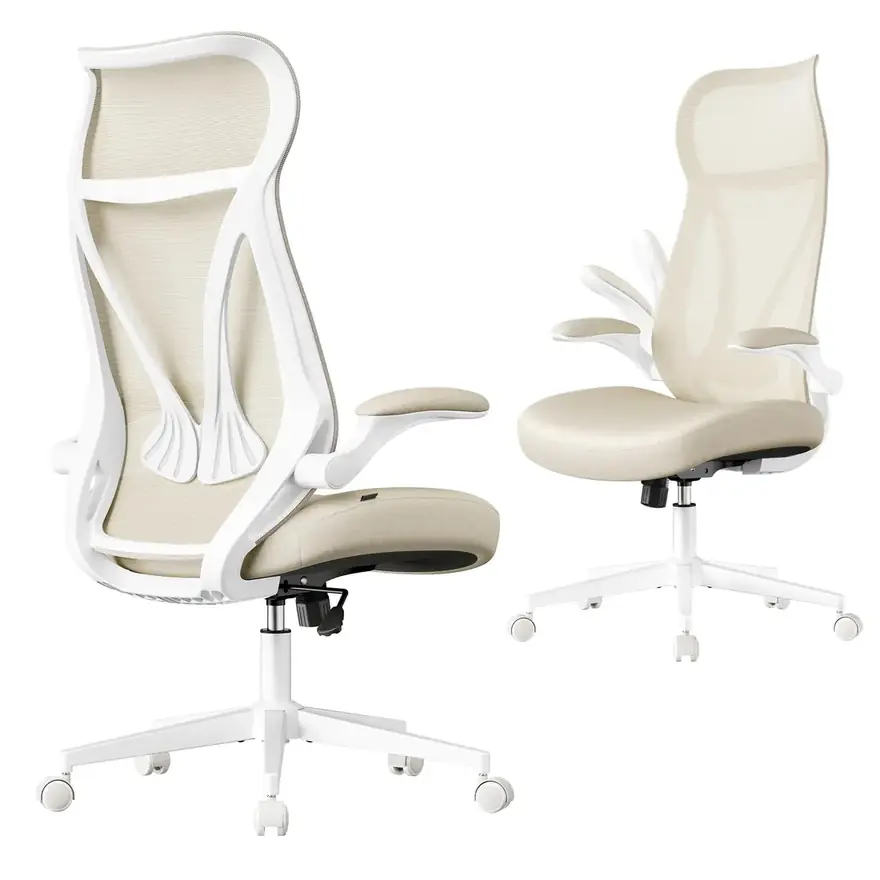 SONGMICS OBN088 · Silla giratoria con respaldo en S de 70 cm