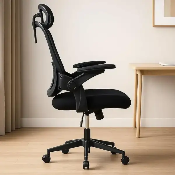 T-LoVendo · Silla de oficina de malla con reposacabezas ajustable — vista 6