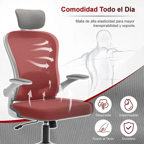 WXJHL · Silla ergonómica con lumbar y reposacabezas regulables — vista 4