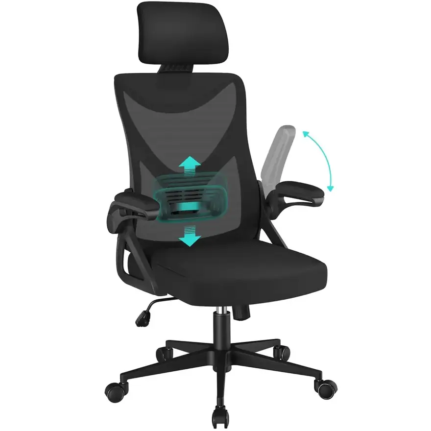 Yaheetech · Silla de oficina ergonómica de malla con soporte lumbar